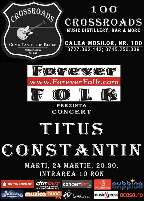 Concert TITUS CONSTANTIN in club 100 Crossroads