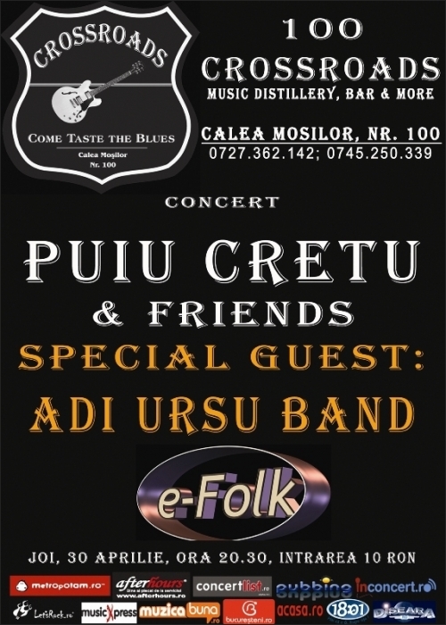 Blues cu Puiu Cretu si Friends in club 100 Crossroads