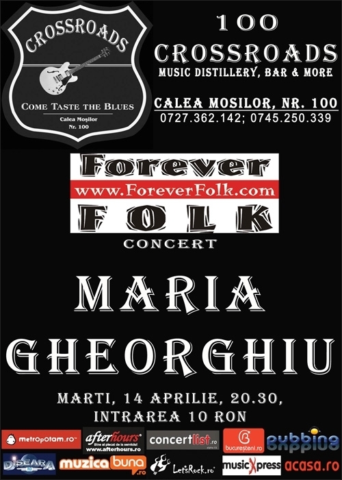 Concert MARIA GHEORGHIU in club 100 Crossroads