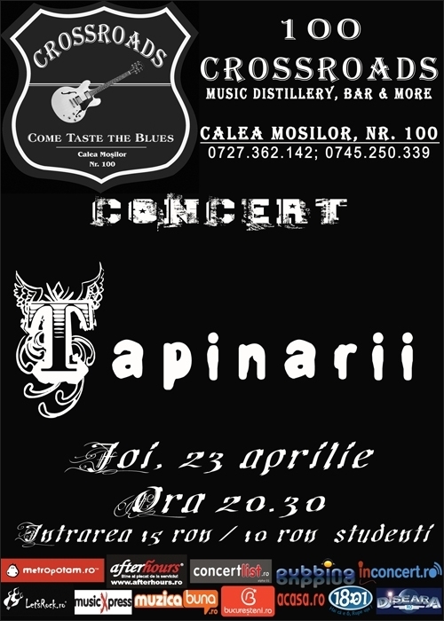 Concert Tapinarii in club 100 CROSSROADS