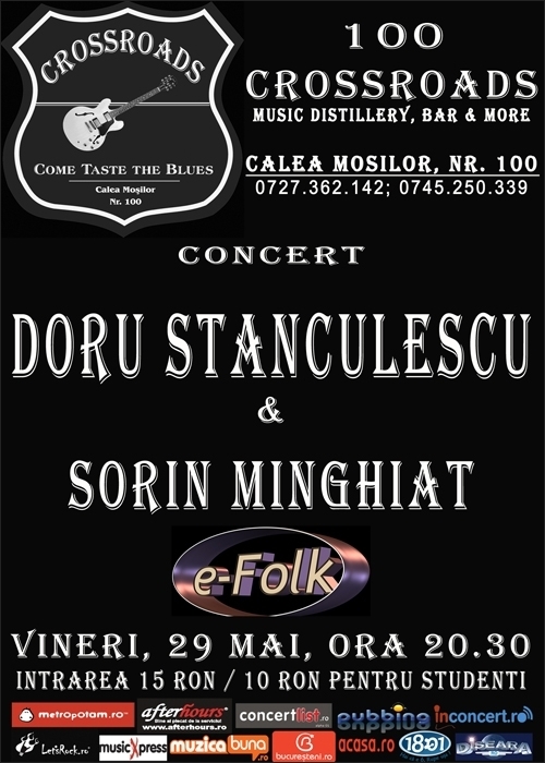 Concert DORU STANCULESCU & SORIN MINGHIAT in club 100 CROSSROADS