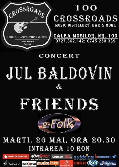 Concert JUL BALDOVIN & FRIENDS in club 100 CROSSROADS