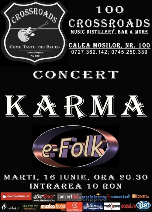 Concert Karma in club 100 CROSSROADS