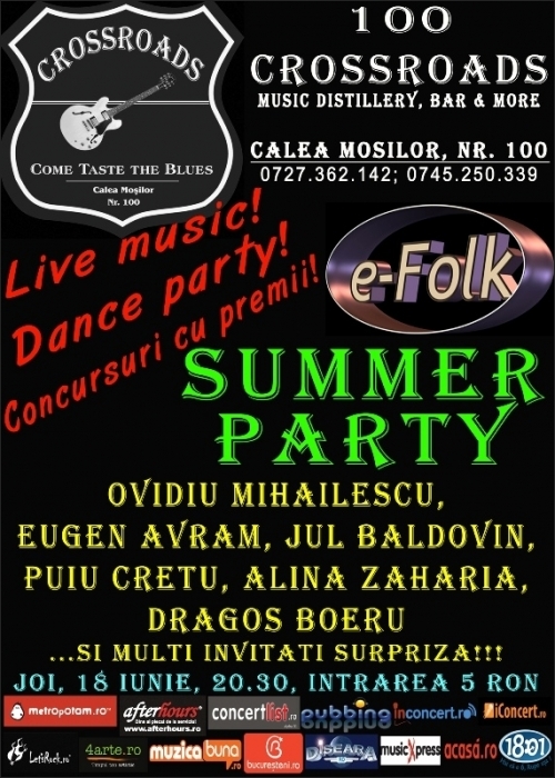 E-Folk Summer Party in club 100 CROSSROADS