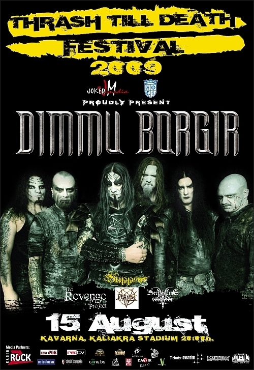 Dimmu Borgir la festivalul extrem Thrash Till Death in Kavarna, Bulgaria pe 15 august 2009
