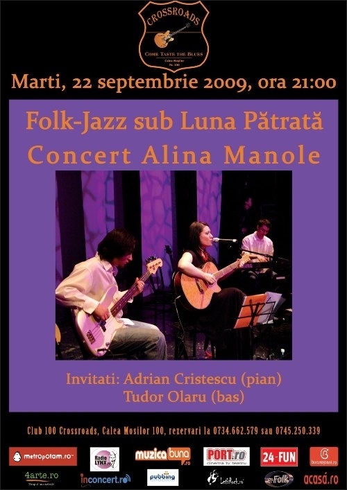 Concert ALINA MANOLE in club 100 CROSSROADS