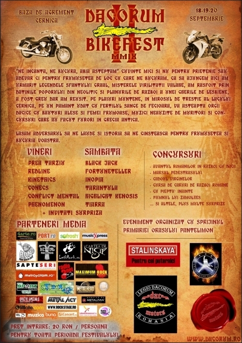 Dacorum Biker Fest ll in perioada 18-20 septembrie la Cernica