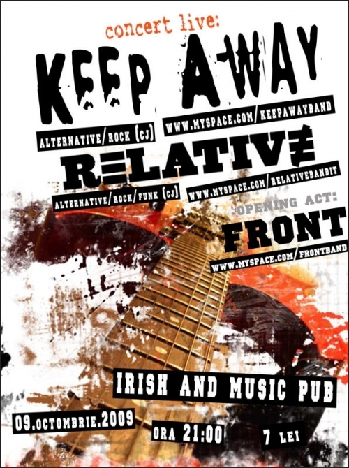 Relative, Keep Away si Front in Irish & Music Pub din Cluj