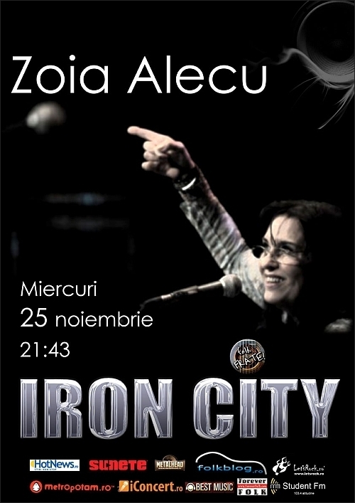 Concert Zoia Alecu in club IRON CITY