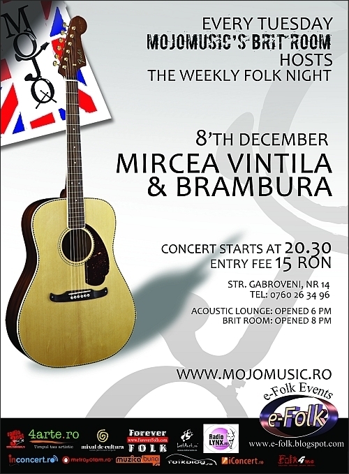 Concert Mircea Vintila & Brambura in club MoJo Brit Room