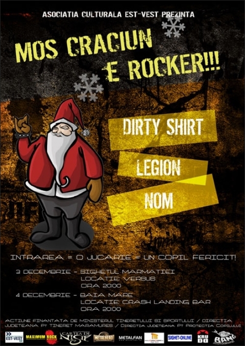 Mos Craciun e Rocker Editia a III-a cu Dirty Shirt, Legion si Nom
