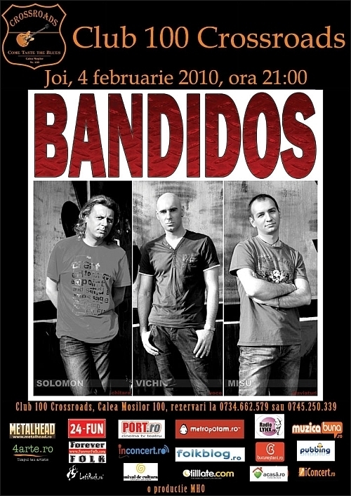 Concert BANDIDOS in club 100 CROSSROADS