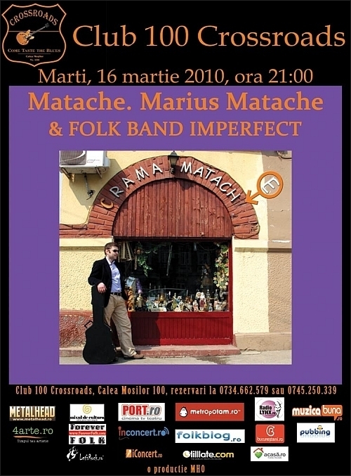 Concert Marius Matache si Folk Band Imperfect in club 100 Crossroads