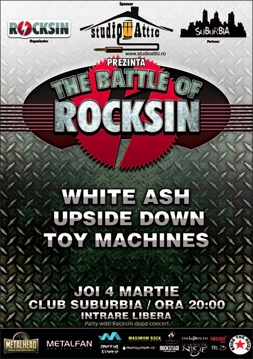 White Ash, UpsideDown si Toy Machines la THE BATTLE OF ROCKSIN