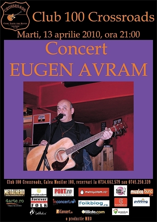 Concert Eugen Avram in club 100 Crossroads