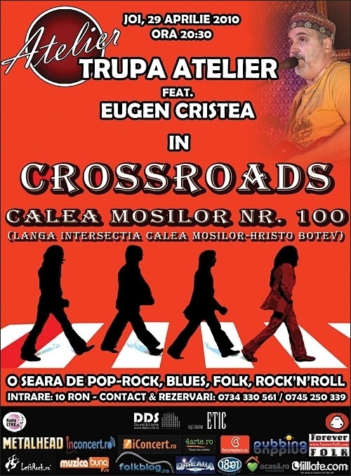 Concert Eugen Cristea si trupa Atelier in club 100 CROSSROADS