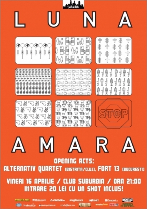 Concert Luna Amara, Alternativ Quartet si Fort 13 in club Suburbia