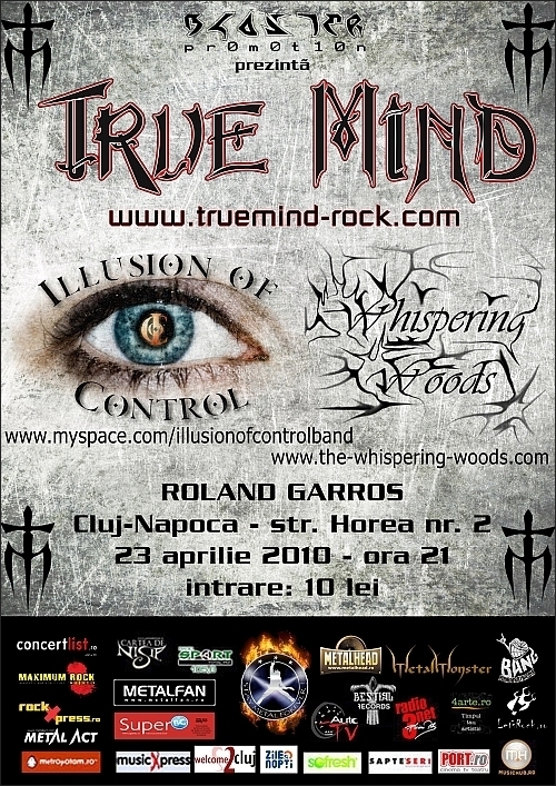 Concert True Mind, Illusion Of Control si Whispering Woods in Club Roland Gar