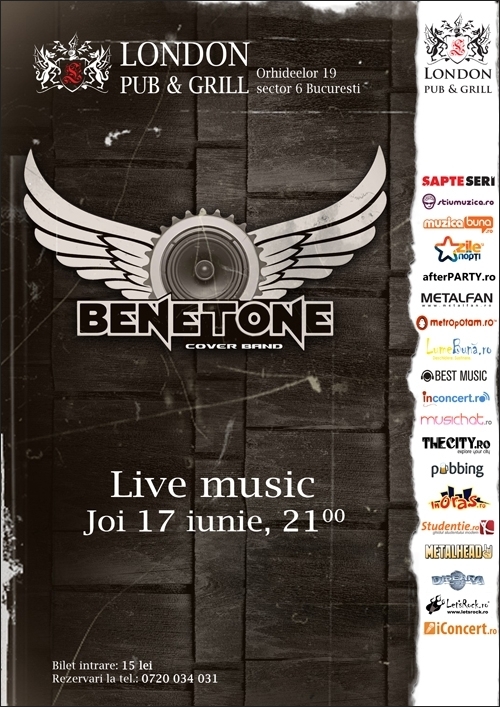 Concert BENETONE in London Pub & Grill