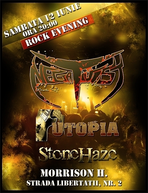 Concert NEGATIVIST, Utopia si Stone Haze in Morrison H. Pub