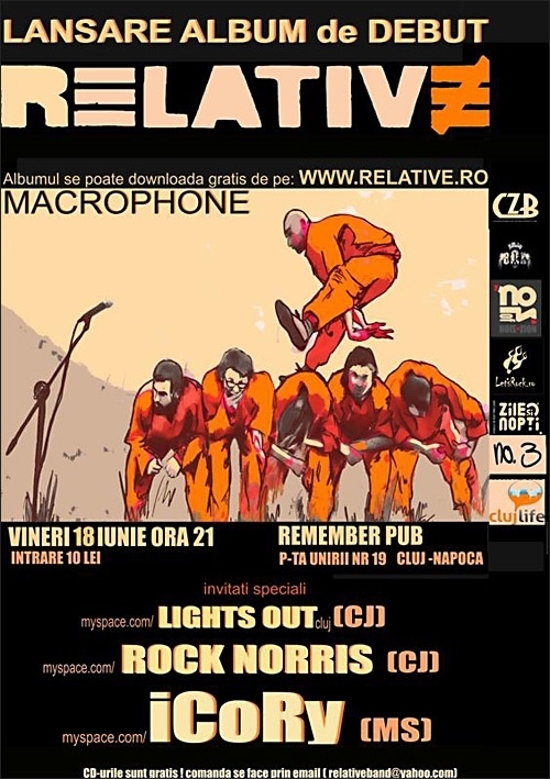 Lansarea primului album al trupei Relative in Remember Pub