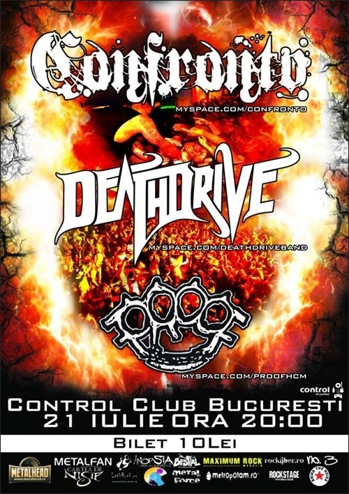 Concert Confronto, Deathdrive si Proof in club Control