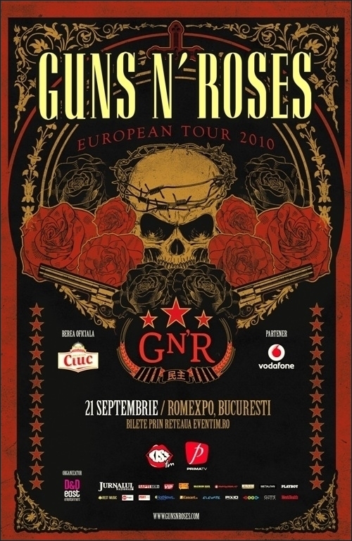 Concertul Guns N'Roses de la Bucuresti are loc pe 21 septembrie 2010