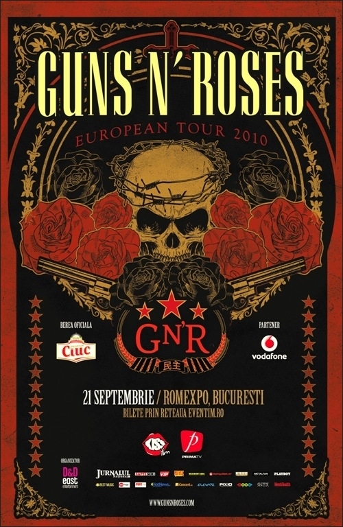 Ciuc Premium este berea oficiala a concertului Guns n'Roses de la Bucuresti