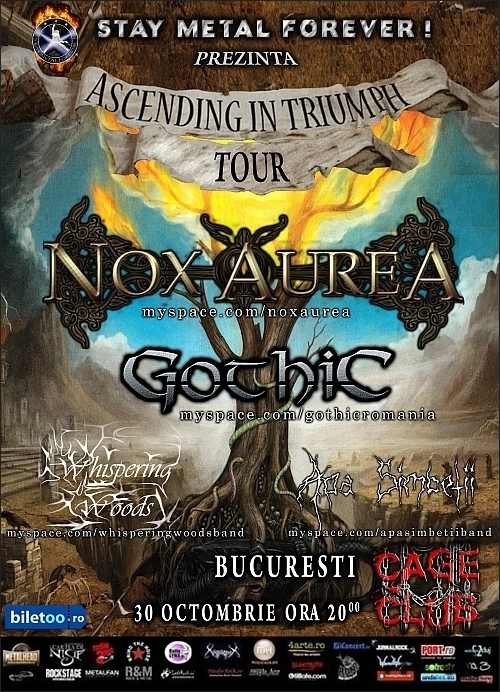 Concert Nox Aurea, Gothic, Whispering Woods si Apa Simbetii in Cage Club