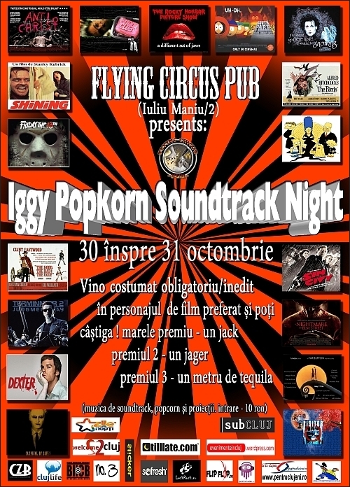 Lista evenimente octombrie - noiembrie Flying Circus Pub