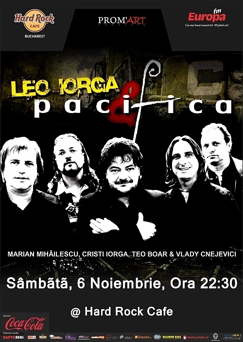 Concert Leo Iorga si trupa Pacifica in Hard Rock Cafe