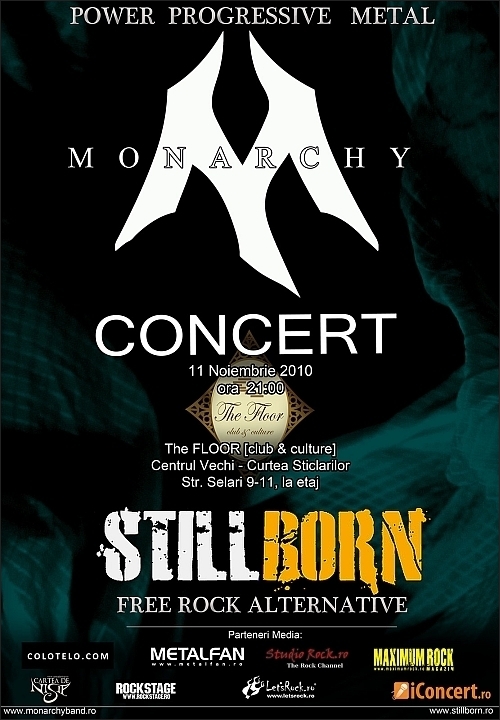 Concert MONARCHY si Stillborn in club The Floor