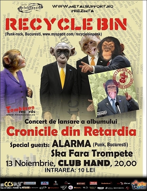 Concert Recycle Bin, Ska Fara Trompete si Alarma in Bar Hand din Iasi