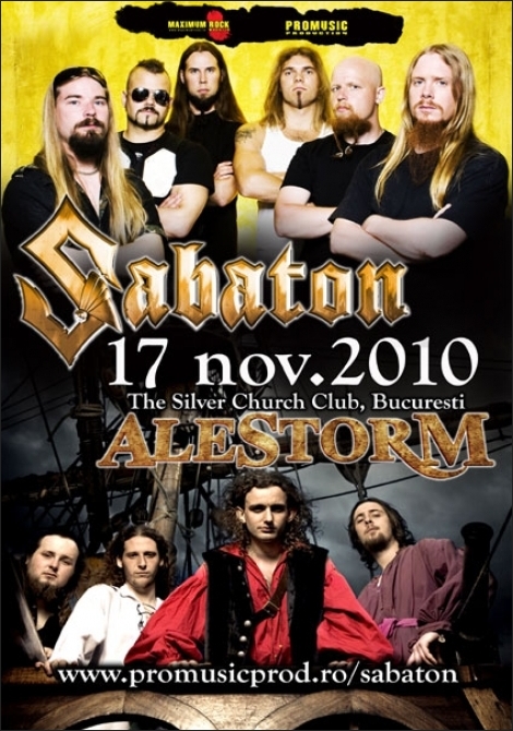 Concert Sabaton in The Silver Church Club, Bucuresti 17 noiembrie 2010