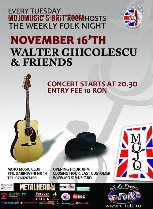 Concert Walter Ghicolescu in Club MoJo Brit Room