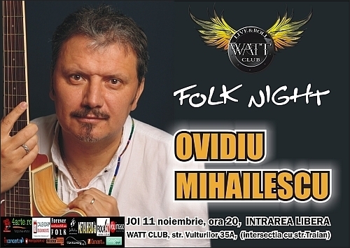 Folk Night cu Ovidiu Mihailescu in club Watt