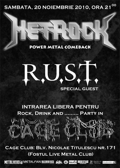Concert Metrock si Rust Live in Cage Club
