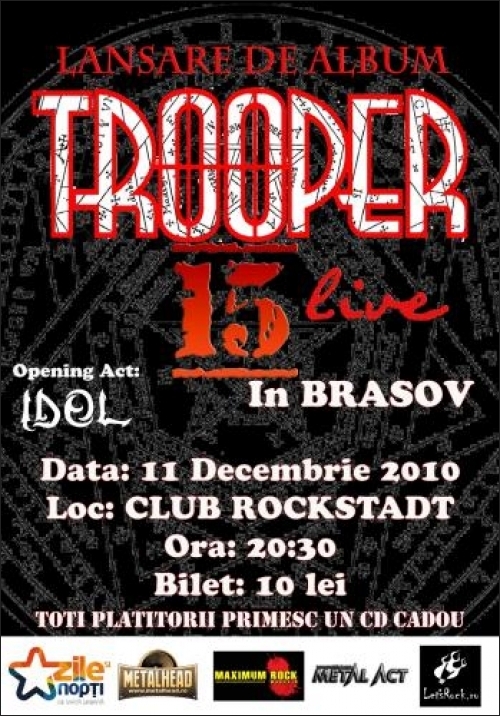 Concert Trooper si I.D.O.L. in club Rockstadt din Brasov