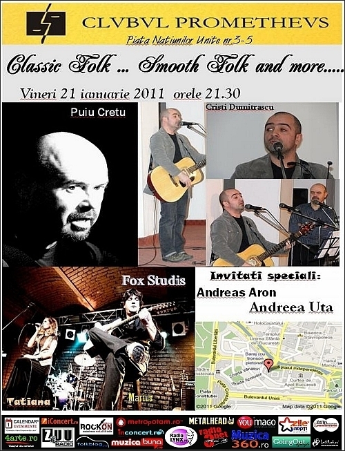 Concert Puiu Cretu, Cristi Dumitrascu, Andreas Aron si Fox Studis in club Prometheus