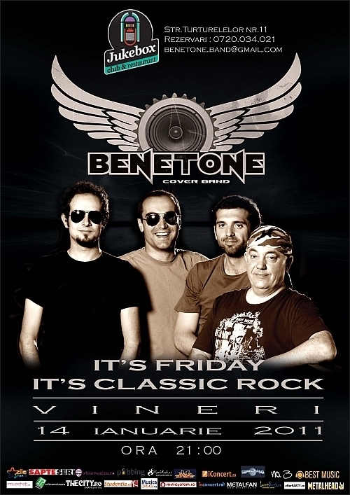 It's Friday It's Classic Rock cu BENETONE Band in club Jukebox