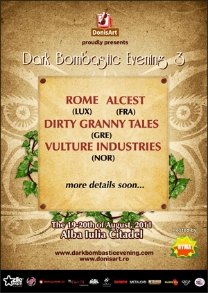 Vulture Industries si Dirty Granny Tales confirmate la Dark Bombastic Evening 3