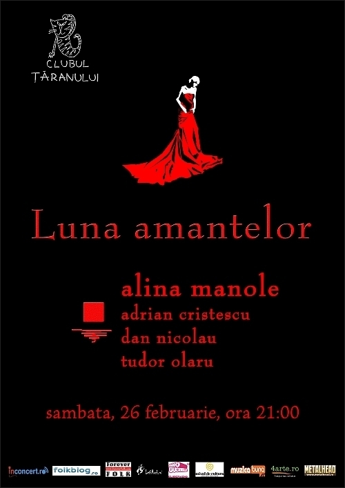 Luna amantelor cu Alina Manole in Clubul Taranului Bucuresti