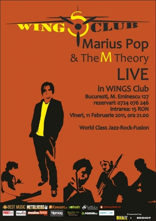 Concert Marius Pop si The M Theory in Wings Club