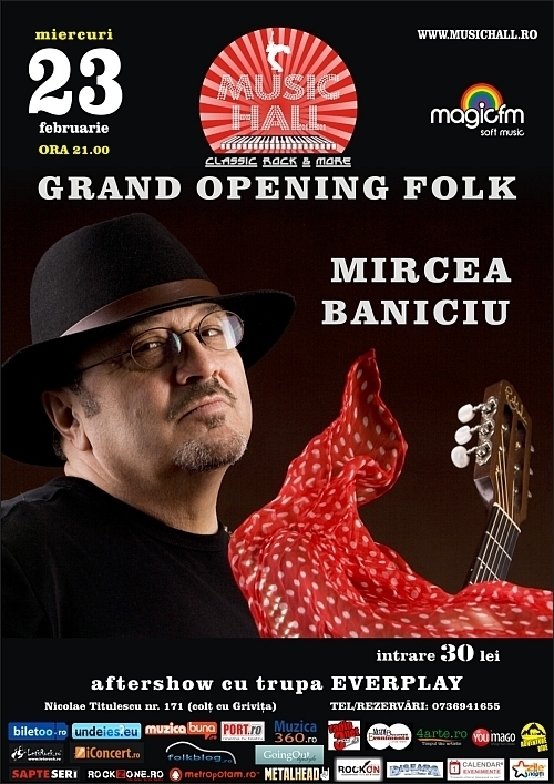 Concert Mircea Baniciu in Music Hall