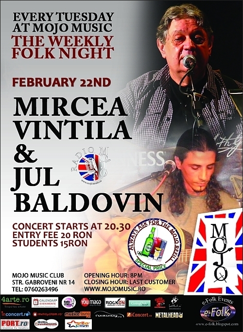 Concert Mircea Vintila si Jul Baldovin in Club MoJo BritRoom