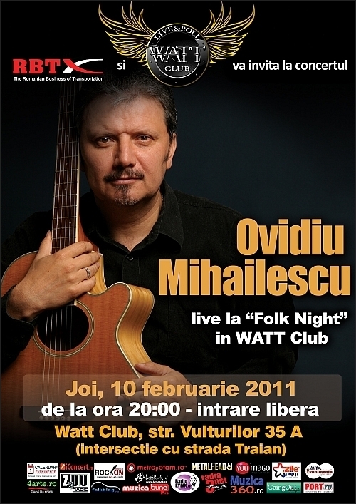 Concert Ovidiu Mihailescu si Trupa Rapsotree in Watt Club