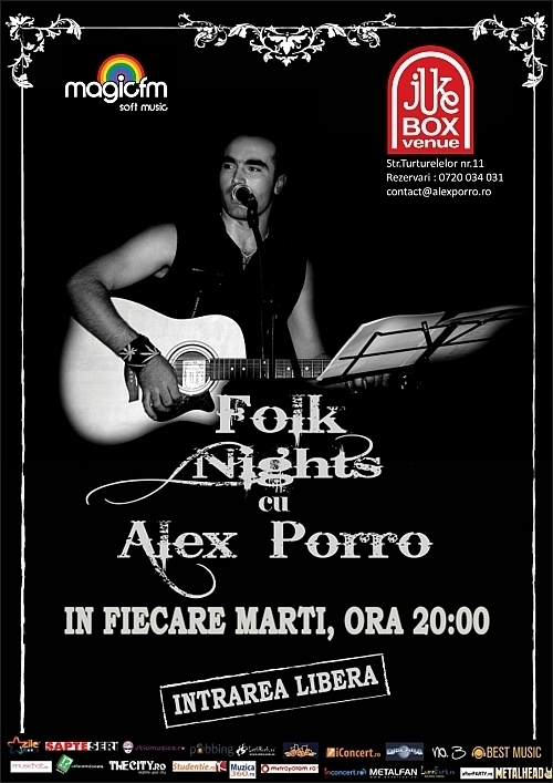 Folk Nights 22 februarie 2011 cu Alex Porro in Jukebox club