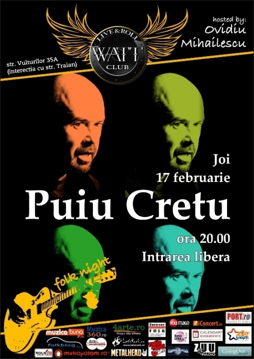 Seara folk cu Puiu Cretu in Watt Club