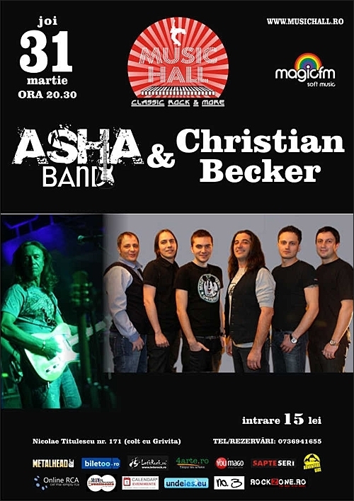 Concert ASHA BAND si CHRISTIAN BECKER in Music Hall