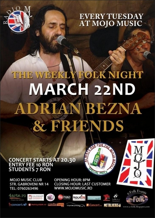 Concert Adrian Bezna and Friends in MoJo Brit Room
